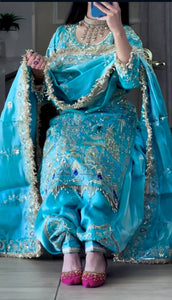 Launching New Designer Party Wear Look Top ,Dhoti Salwar and Dupatta *👌❤️