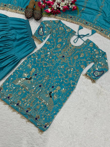 Launching New Designer Party Wear Look Top ,Dhoti Salwar and Dupatta *👌❤️