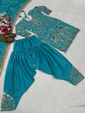Launching New Designer Party Wear Look Top ,Dhoti Salwar and Dupatta *👌❤️