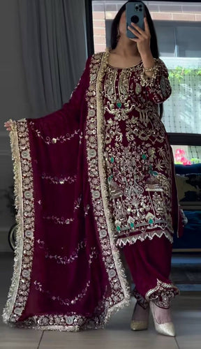 Launching New Designer Party Wear Look Top ,Dhoti Salwar and Dupatta