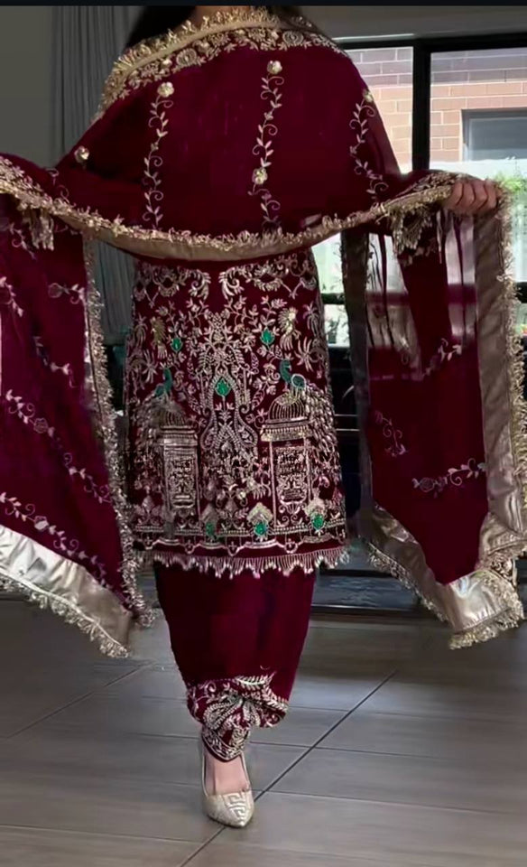 Launching New Designer Party Wear Look Top ,Dhoti Salwar and Dupatta