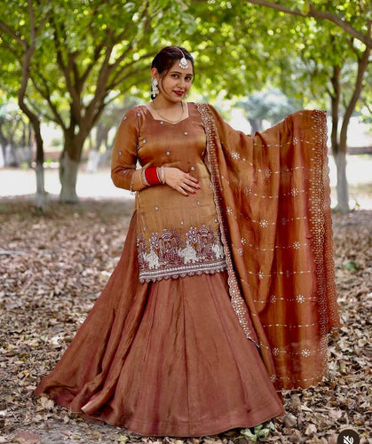 Top And  Lehanaga   With Dupatta