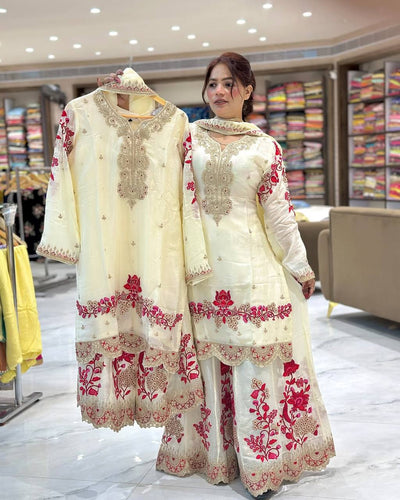 top And Dupatta With Plazzo
