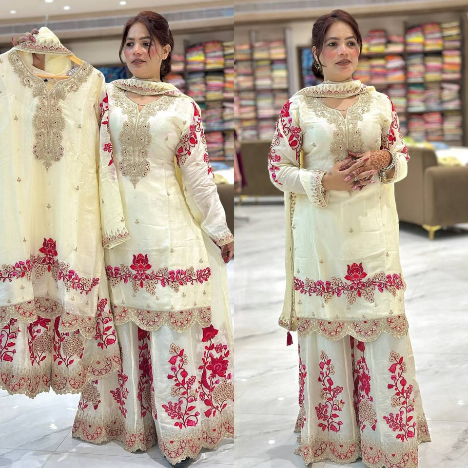 top And Dupatta With Plazzo