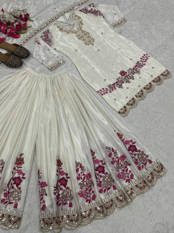 top And Dupatta With Plazzo