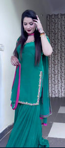 Top And Plazzo with Dupatta