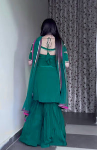 Top And Plazzo with Dupatta