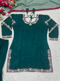 Top And Plazzo with Dupatta