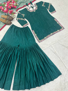 Top And Plazzo with Dupatta