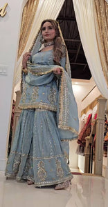 Top And Plazzo With Dupatta