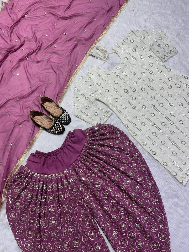 Launching New Designer Party Wear Look Top , Dhoti Styles Salwar and Dupatta *