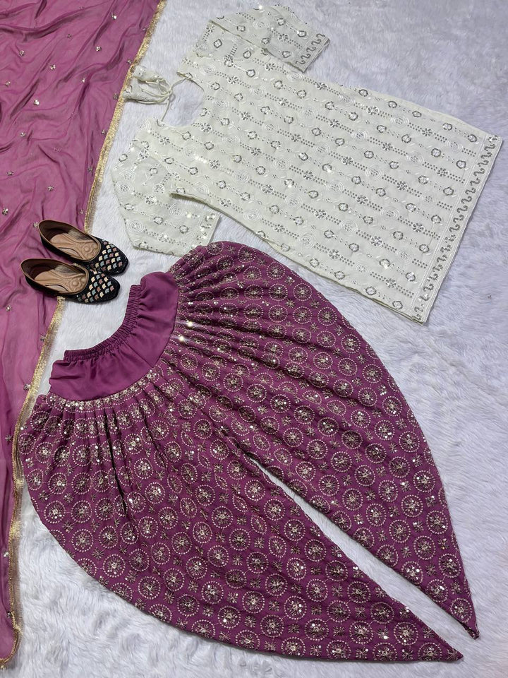 Launching New Designer Party Wear Look Top , Dhoti Styles Salwar and Dupatta *