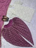 Launching New Designer Party Wear Look Top , Dhoti Styles Salwar and Dupatta *