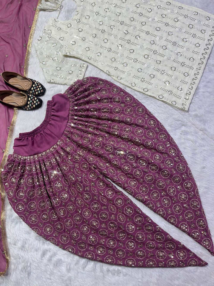 Launching New Designer Party Wear Look Top , Dhoti Styles Salwar and Dupatta *