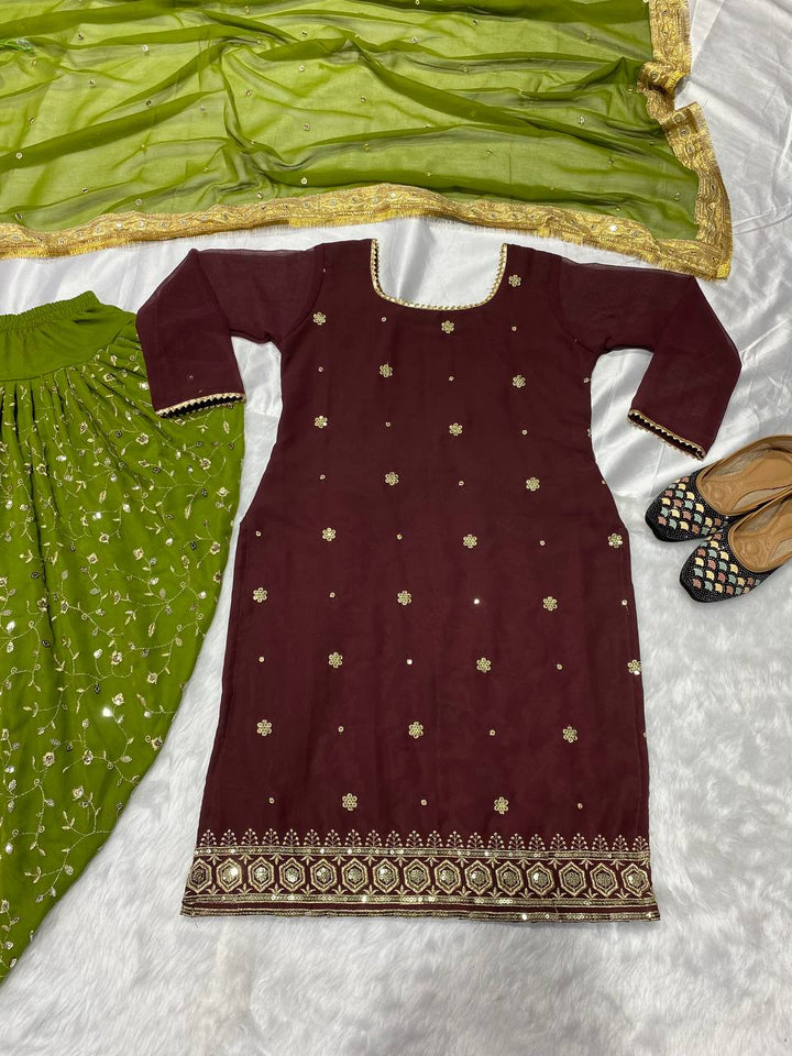 Launching New Designer Party Wear Look Top ,Dhoti Salwar and Dupatta