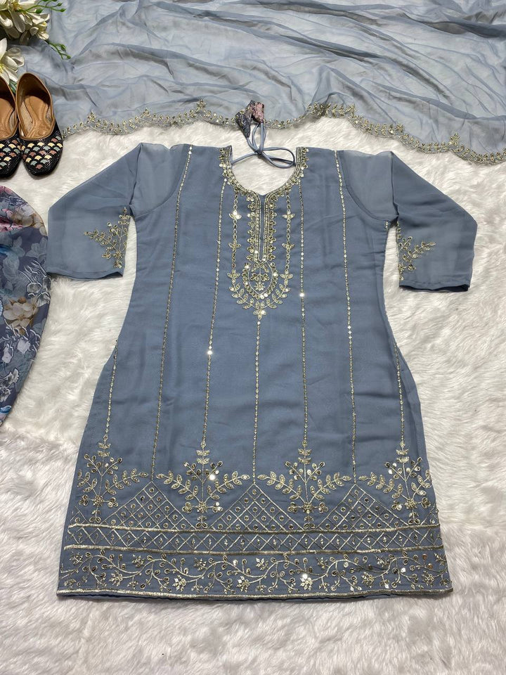Launching New Designer Party Wear Look Top ,Dhoti Salwar and Dupatta
