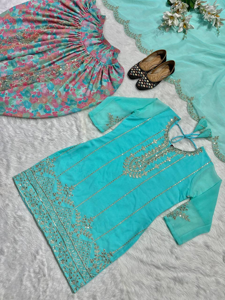 Launching New Designer Party Wear Look Top ,Dhoti Salwar and Dupatta