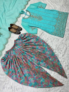 Launching New Designer Party Wear Look Top ,Dhoti Salwar and Dupatta