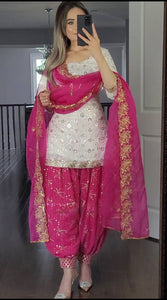 Launching New Designer Party Wear Look Top ,Patiyala Salwar and Dupatta