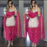 Launching New Designer Party Wear Look Top ,Patiyala Salwar and Dupatta
