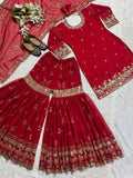 Launching New Designer Party Wear Look Top , Sharara Plazzo  and Dupatta