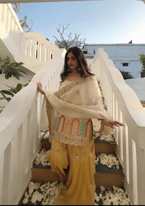 Launching New Designer Party Wear Look Top , Sharara Plazzo  and Dupatta*