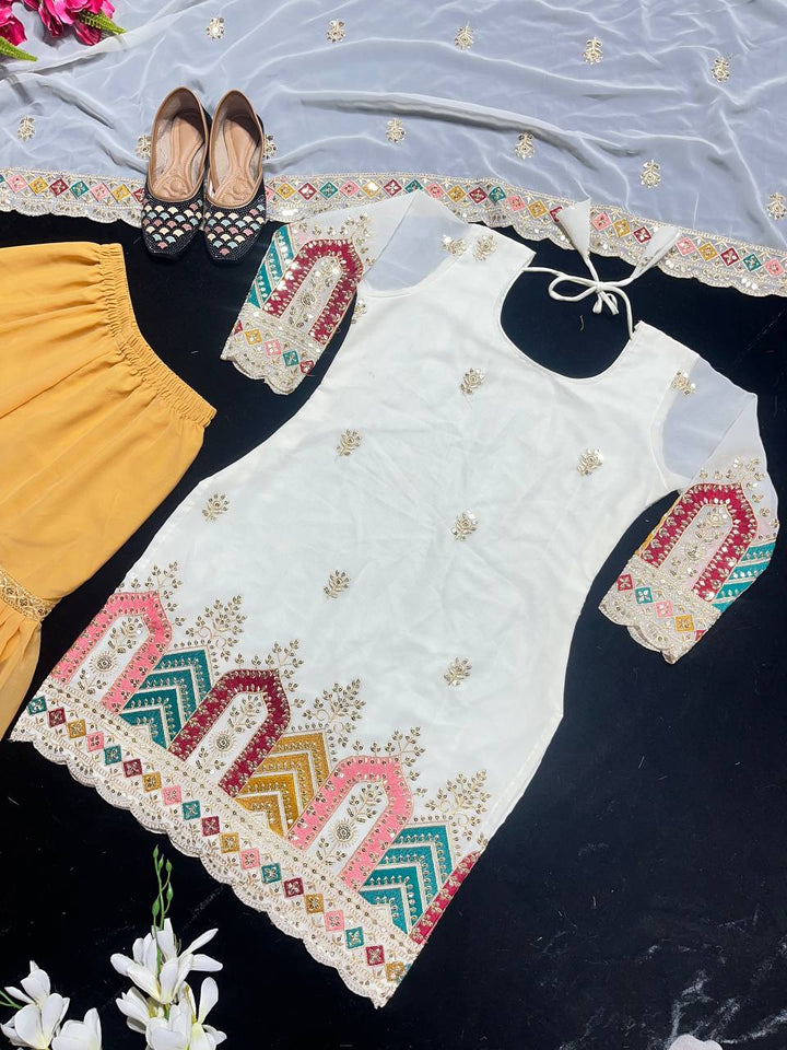 Launching New Designer Party Wear Look Top , Sharara Plazzo  and Dupatta*