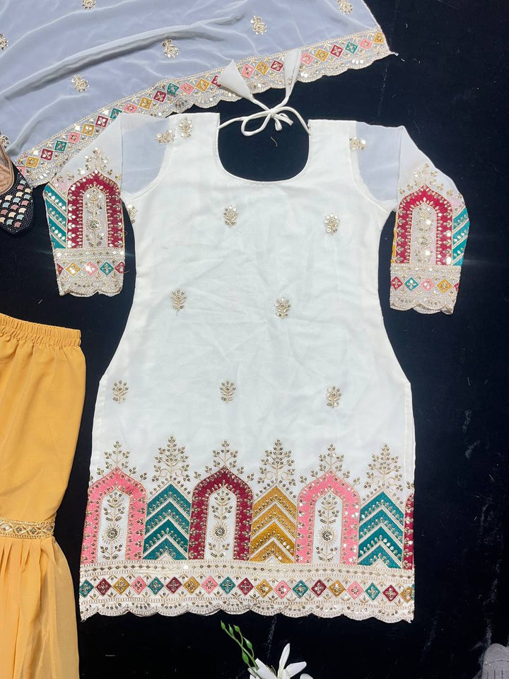 Launching New Designer Party Wear Look Top , Sharara Plazzo  and Dupatta*