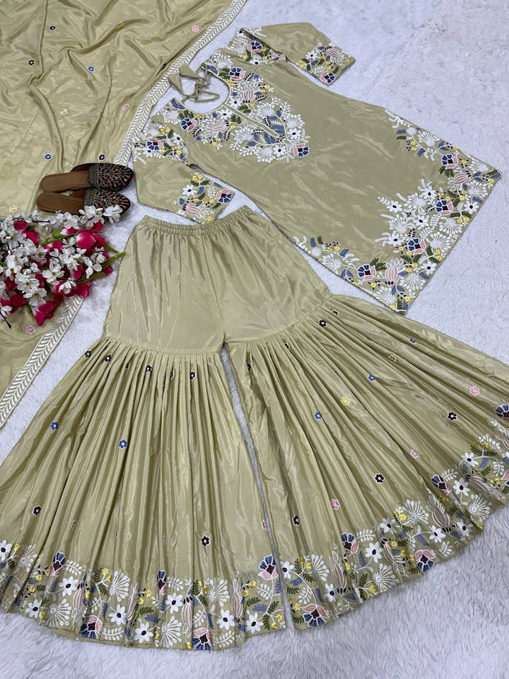 Launching New Designer Party Wear Look Top , Sharara Plazzo  and Dupatta