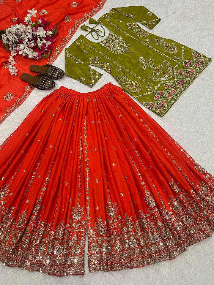 Top Plazzo With Dupatta
