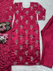 Presenting New Designer Long Top , Pant and Dupptta In Fancy Style*