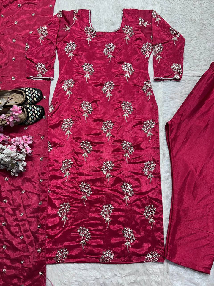Presenting New Designer Long Top , Pant and Dupptta In Fancy Style*