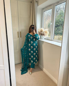 Presenting New Designer Long Top , Pant and Dupptta In Fancy Style*👌