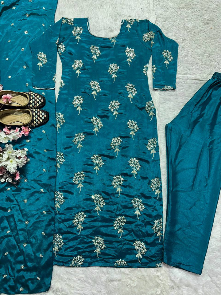Presenting New Designer Long Top , Pant and Dupptta In Fancy Style*👌