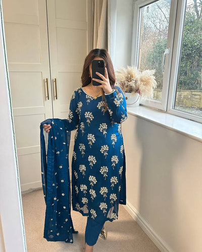 Presenting New Designer Long Top , Pant and Dupptta In Fancy Style*👌💕