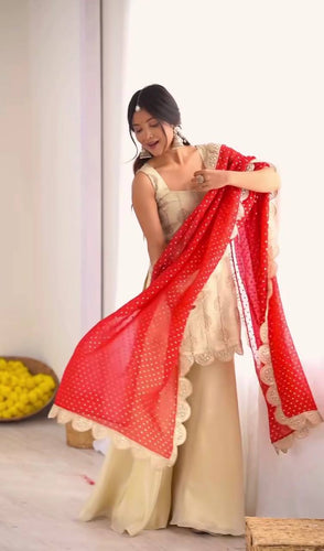 Top Plazzo With Dupatta
