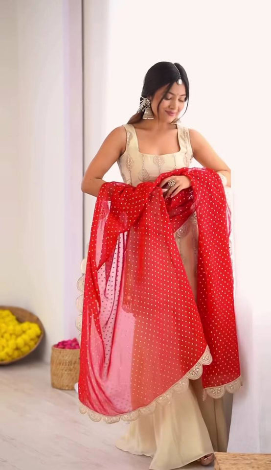 Top Plazzo With Dupatta