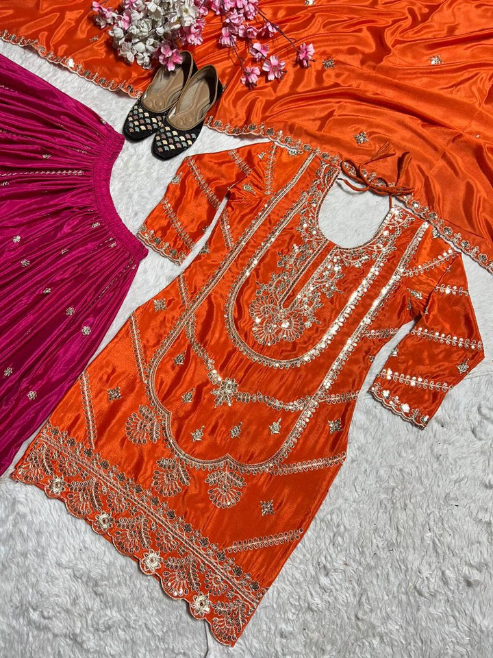 Top plazzo with Dupatta