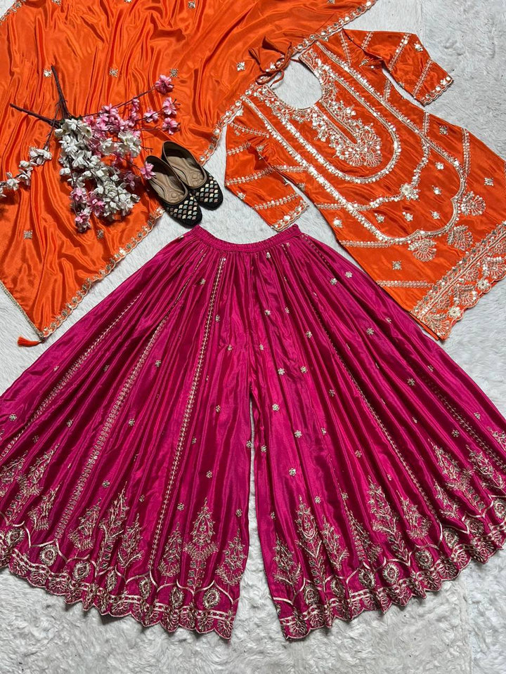 Top plazzo with Dupatta