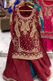 Launching New Designer Party Wear Look Top , Sharara Plazzo  and Dupatta*