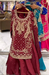 Launching New Designer Party Wear Look Top , Sharara Plazzo  and Dupatta*