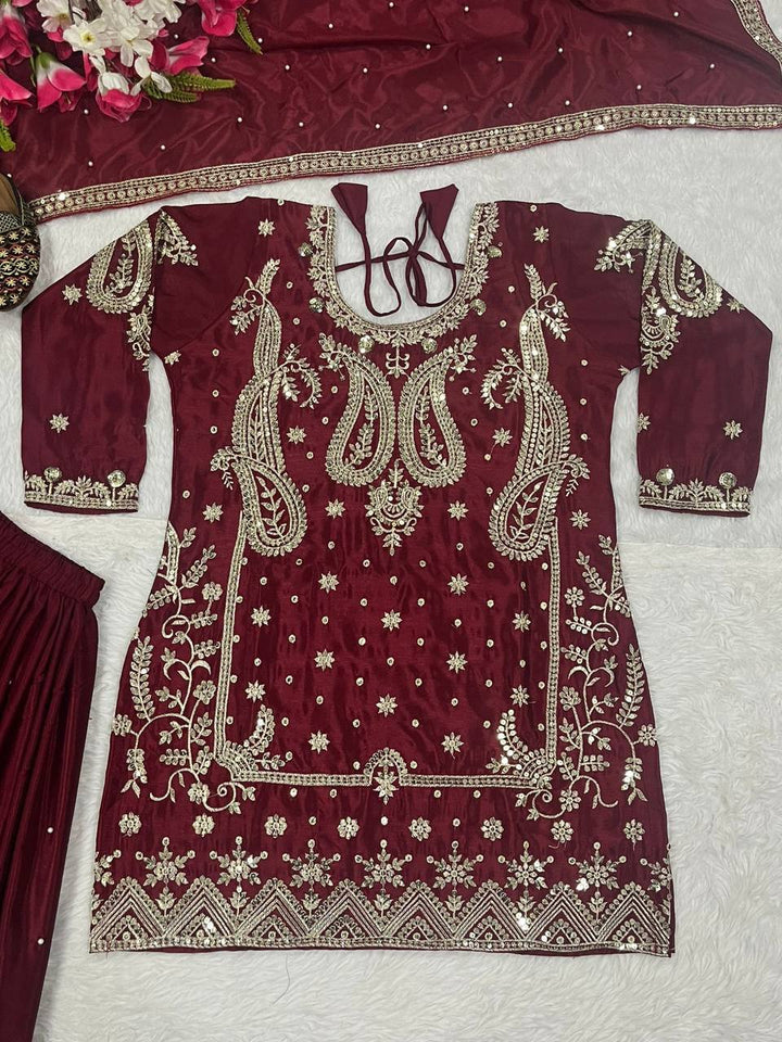 Launching New Designer Party Wear Look Top , Sharara Plazzo  and Dupatta*