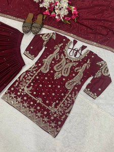 Launching New Designer Party Wear Look Top , Sharara Plazzo  and Dupatta*