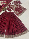 Launching New Designer Party Wear Look Top , Sharara Plazzo  and Dupatta*
