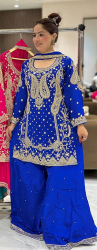 Launching New Designer Party Wear Look Top , Sharara Plazzo  and Dupatta