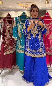 Launching New Designer Party Wear Look Top , Sharara Plazzo  and Dupatta