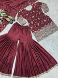 Launching New Designer Party Wear Look Top , Sharara Plazzo  and Dupatta