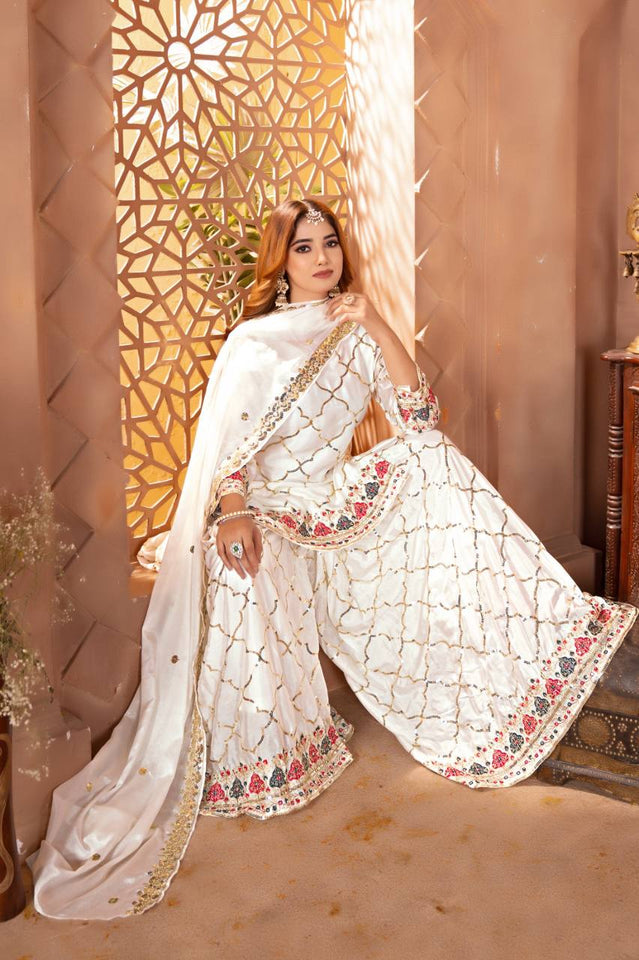Launching New Designer Party Wear Look Top , Sharara Plazzo  and Dupatta