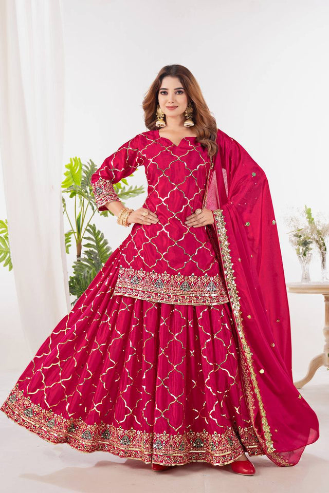 Launching New Designer Party Wear Look Top , Sharara Plazzo  and Dupatt