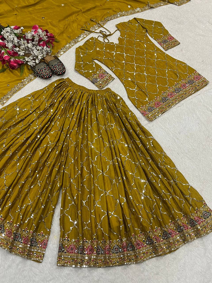 Launching New Designer Party Wear Look Top , Sharara Plazzo  and Dupatta